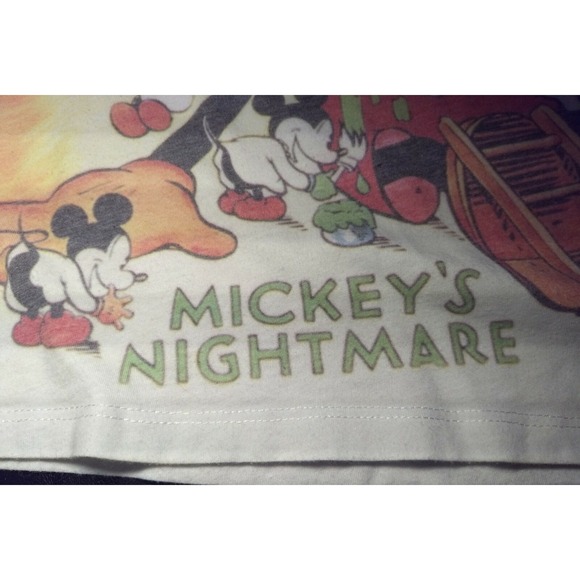 Walt Disney's Mickey Mouse Mickeys Nightmare Tie Dye  T-shirt Burn Out Size L - Picture 4 of 5